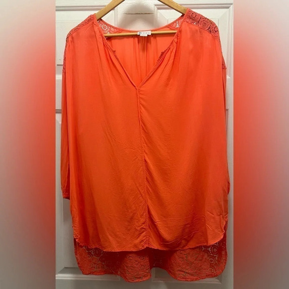 STYLUS Tops - Stylus Women’s Coral Lace Blouse Size XL